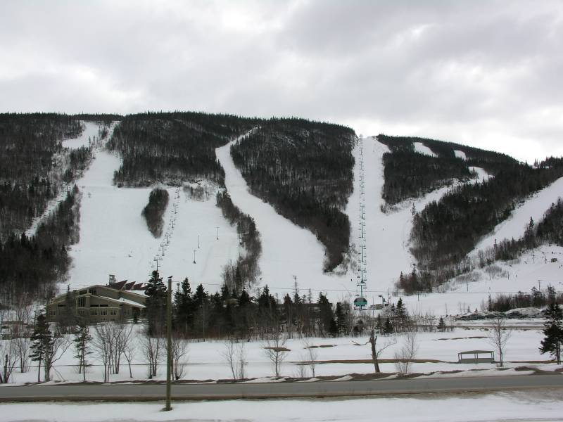 Marble-Mtn Ski slopes and lodge at Marble Mtn. right in Newfoundlands snow belt
